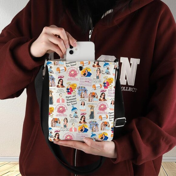 Compact & Lightweight Zippered Crossbody Bag for Daily Essentials - 8.05 in - Picture 6 of 7